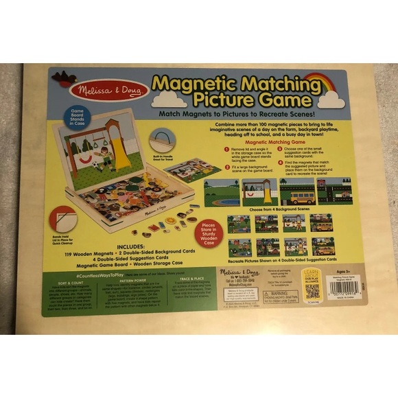 Melissa & Doug Magnetic Matching Picture Game Wooden - Picture 2 of 6